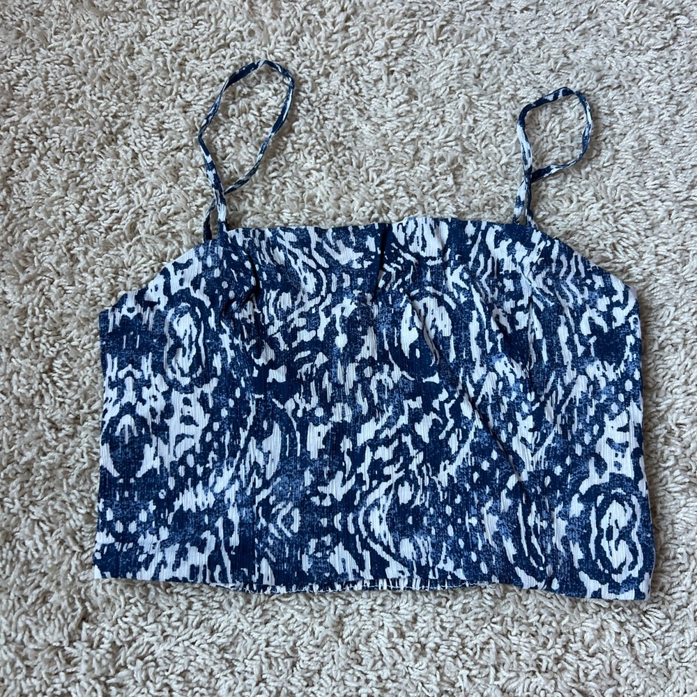Abercrombie & Fitch Navy and White Camisole